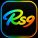 Colorful RS9 Game logo on a black background